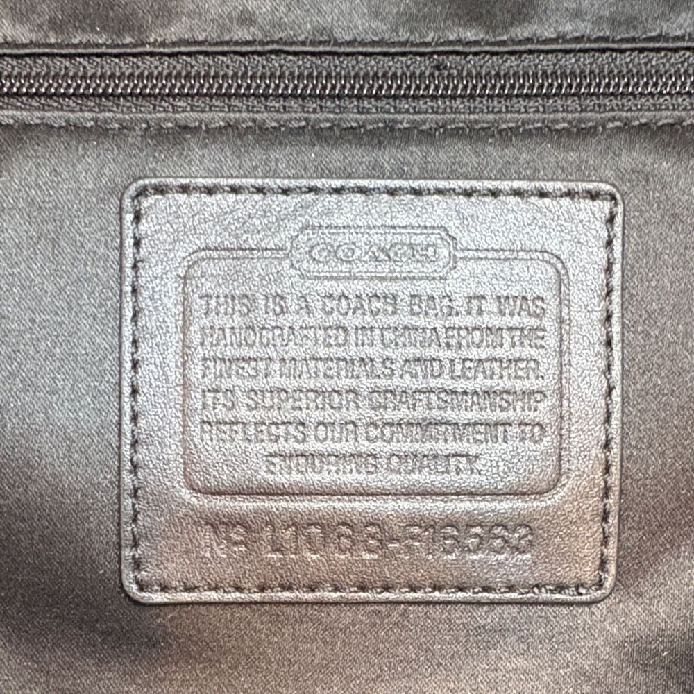 Coach Bag Purse Handbag Horse Carriage Signature Gray Silver EW Tote Pocketbook - Picture 14 of 16